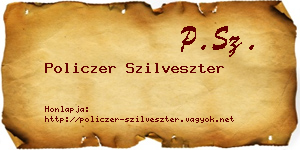 Policzer Szilveszter névjegykártya