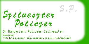 szilveszter policzer business card